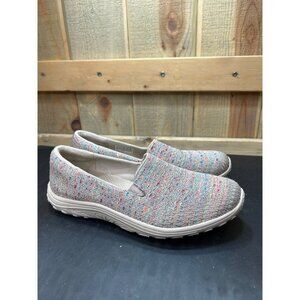 Skechers Womens Relaxed Fit Memory Foam Slip-On Shoes Multicolor Size 7